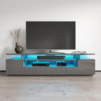 Meuble TV haute brillance Strick & Bolton Sparkes de 195 cm avec éclairage LED