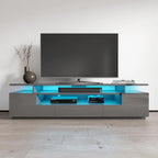 Meuble TV haute brillance Strick & Bolton Sparkes de 195 cm avec éclairage LED