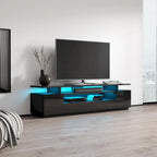 Meuble TV haute brillance Strick & Bolton Sparkes de 195 cm avec éclairage LED