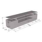 Meuble TV haute brillance Strick & Bolton Sparkes de 195 cm avec éclairage LED