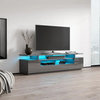 Meuble TV haute brillance Strick & Bolton Sparkes de 195 cm avec éclairage LED