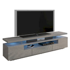 Meuble TV haute brillance Strick & Bolton Sparkes de 195 cm avec éclairage LED
