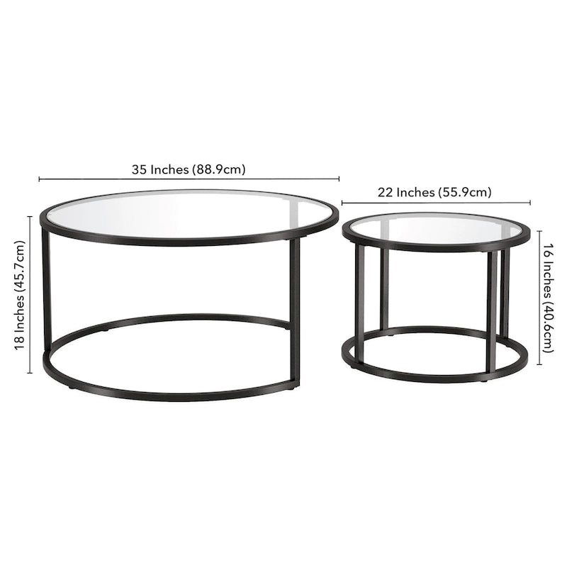 Ensemble de tables basses gigognes Watson