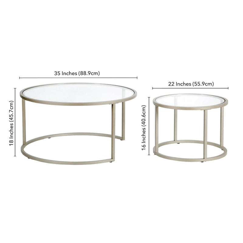Ensemble de tables basses gigognes Watson