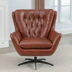 Fauteuil pivotant en similicuir capitonné Cleveland par Greyson Living