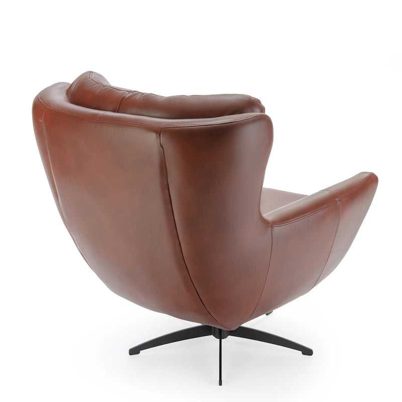 Fauteuil pivotant en similicuir capitonné Cleveland par Greyson Living