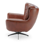 Fauteuil pivotant en similicuir capitonné Cleveland par Greyson Living