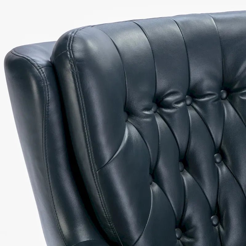 Fauteuil pivotant en similicuir capitonné Cleveland par Greyson Living
