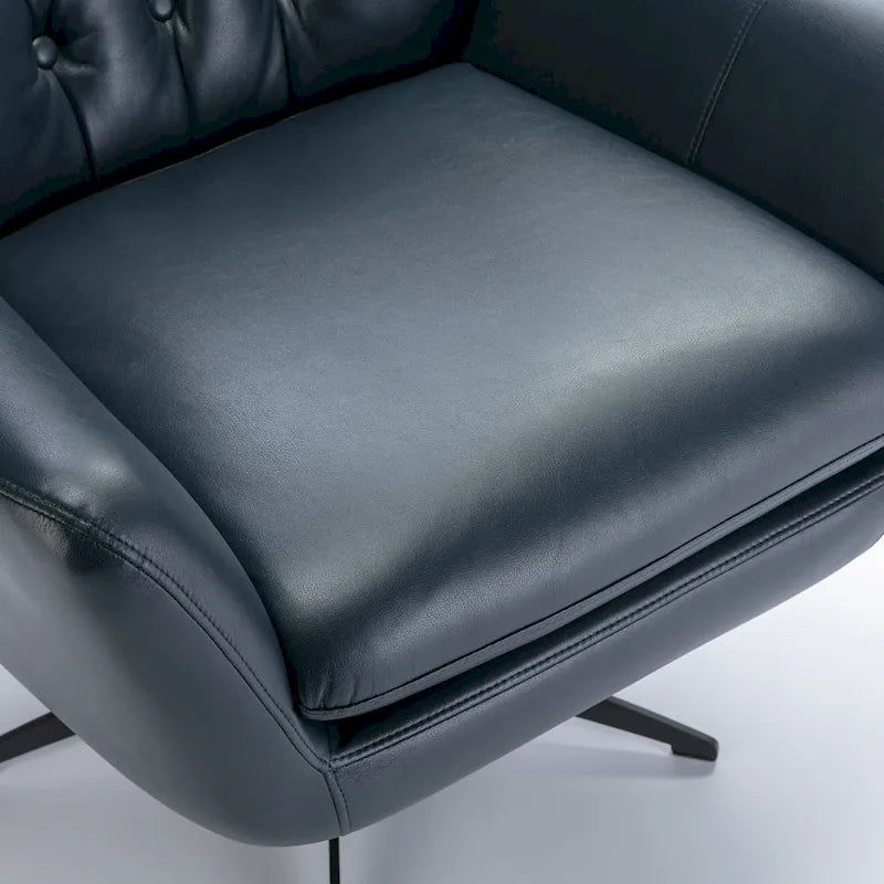 Fauteuil pivotant en similicuir capitonné Cleveland par Greyson Living