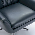 Fauteuil pivotant en similicuir capitonné Cleveland par Greyson Living