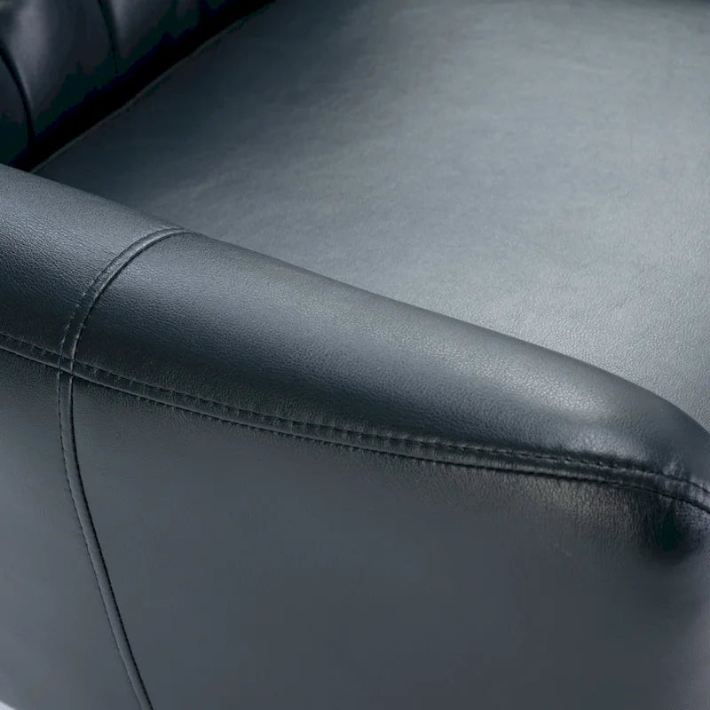 Fauteuil pivotant en similicuir capitonné Cleveland par Greyson Living
