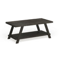 Roundhill Furniture The Gray Barn Cedar Ridge Table basse contemporaine en bois répliqué avec étagère