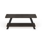 Roundhill Furniture The Gray Barn Cedar Ridge Table basse contemporaine en bois répliqué avec étagère