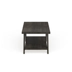 Roundhill Furniture The Gray Barn Cedar Ridge Table basse contemporaine en bois répliqué avec étagère