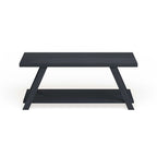 Roundhill Furniture The Gray Barn Cedar Ridge Table basse contemporaine en bois répliqué avec étagère