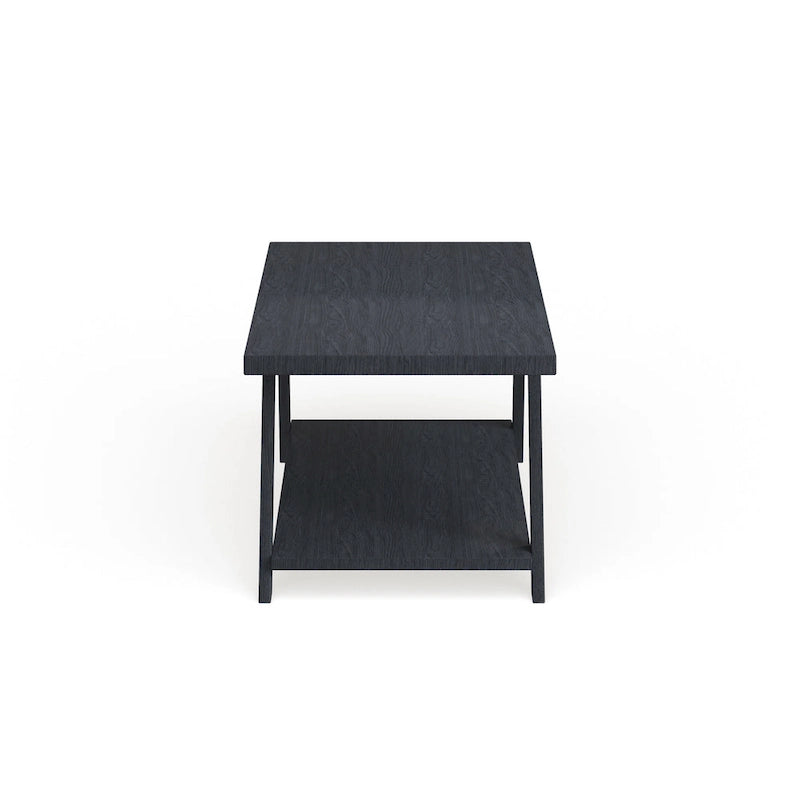 Roundhill Furniture The Gray Barn Cedar Ridge Table basse contemporaine en bois répliqué avec étagère