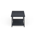 Roundhill Furniture The Gray Barn Cedar Ridge Table basse contemporaine en bois répliqué avec étagère