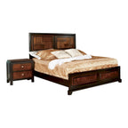 Ensemble de chambre à coucher Jupa Transitional en bois de noyer de 2 pièces par Furniture of America