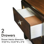 Ensemble de chambre à coucher Jupa Transitional en bois de noyer de 2 pièces par Furniture of America