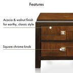 Ensemble de chambre à coucher Jupa Transitional en bois de noyer de 2 pièces par Furniture of America