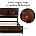 Ensemble de chambre à coucher Jupa Transitional en bois de noyer de 2 pièces par Furniture of America