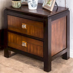 Ensemble de chambre à coucher Jupa Transitional en bois de noyer de 2 pièces par Furniture of America