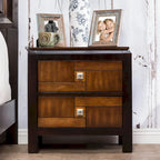 Ensemble de chambre à coucher Jupa Transitional en bois de noyer de 2 pièces par Furniture of America