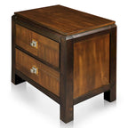 Ensemble de chambre à coucher Jupa Transitional en bois de noyer de 2 pièces par Furniture of America