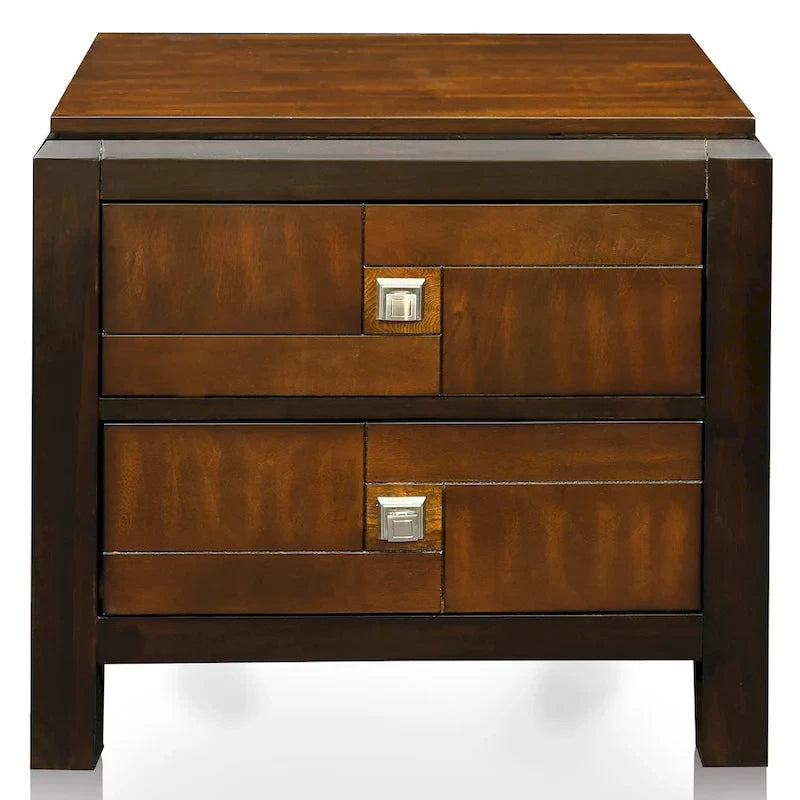 Ensemble de chambre à coucher Jupa Transitional en bois de noyer de 2 pièces par Furniture of America