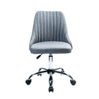 Chaise de bureau Porthos Home Jarvis en tissu rembourré avec base chromée