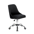 Chaise de bureau Porthos Home Jarvis en tissu rembourré avec base chromée