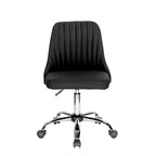 Chaise de bureau Porthos Home Jarvis en tissu rembourré avec base chromée