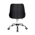 Chaise de bureau Porthos Home Jarvis en tissu rembourré avec base chromée