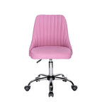 Chaise de bureau Porthos Home Jarvis en tissu rembourré avec base chromée