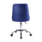 Chaise de bureau Porthos Home Jarvis en tissu rembourré avec base chromée