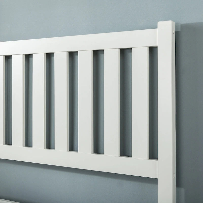 Cadre de lit plateforme Priage by ZINUS en bois blanc cassé Deluxe avec tête de lit