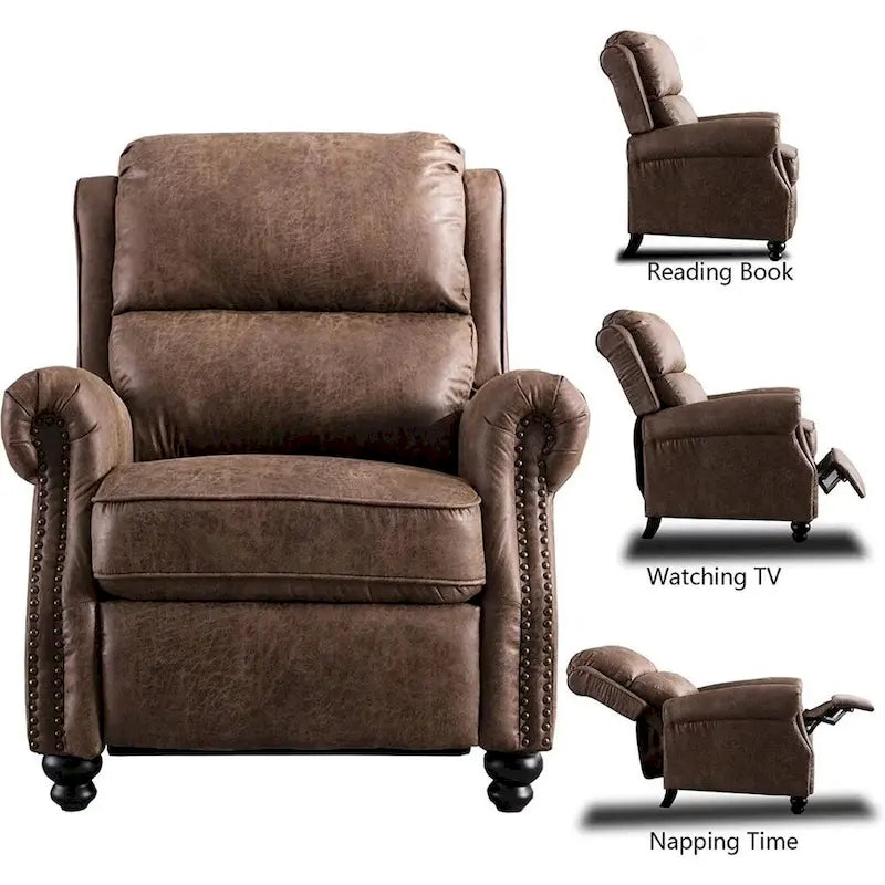 Fauteuil inclinable Club avec décorations à rivets