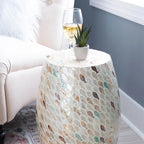 Table d'appoint Pendale avec motif en mosaïque de poisson