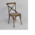 Chaise capitonnée en rotin à dossier croisé Tucken (lot de 2)