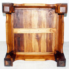 Table basse Haussmann en teck thaïlandais Huile de chêne 29 x 29 x 16 po - 29 x 29 x 16
