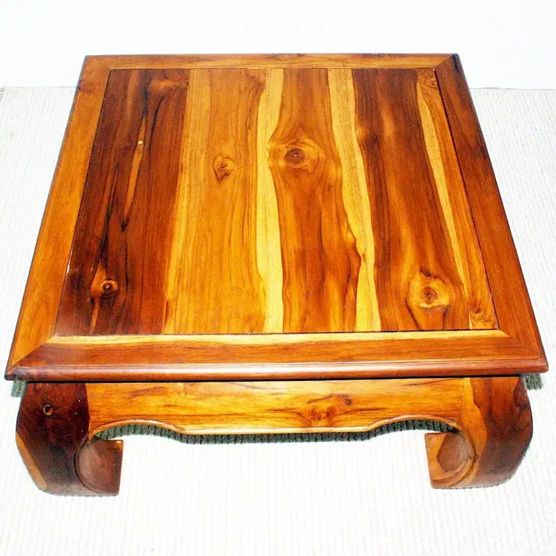 Table basse Haussmann en teck thaïlandais Huile de chêne 29 x 29 x 16 po - 29 x 29 x 16