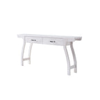 Table console Jessica en chêne blanc contemporain de 178 cm avec 2 tiroirs par Furniture of America
