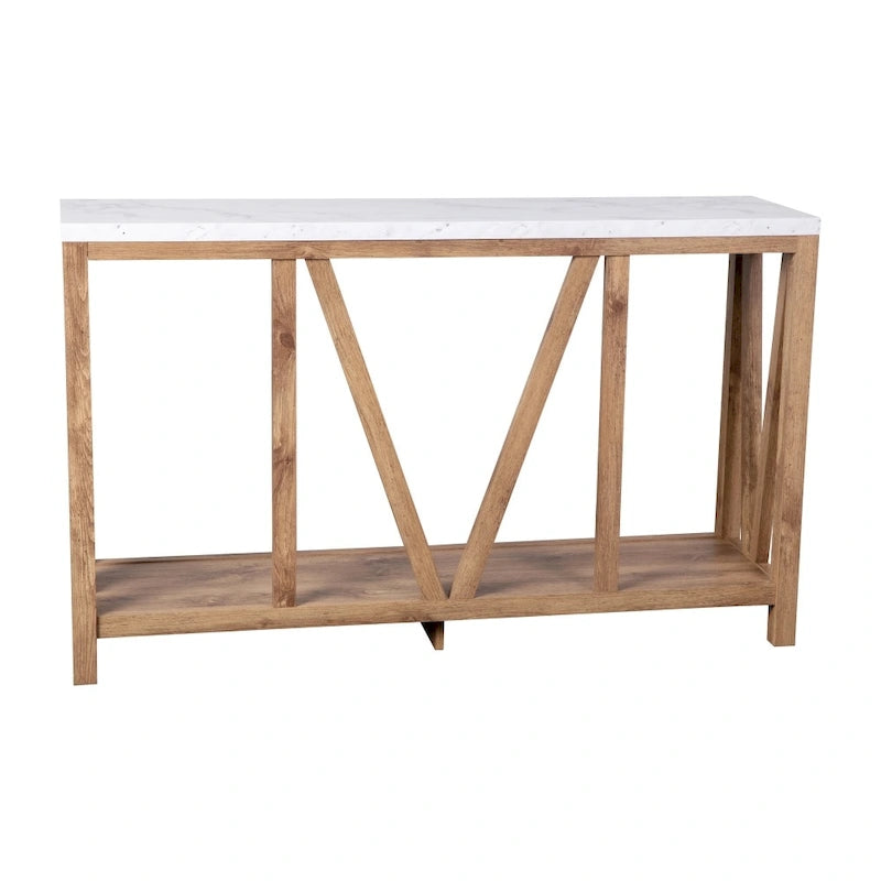 Console d'entrée rustique de style ferme