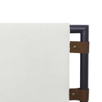 Tête de lit Nathan James Aspen, tête de lit rembourrée en Boucle avec cadre en métal mat