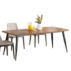Industrial Dining Table for 6 to 8, Rectangular Kitchen Table