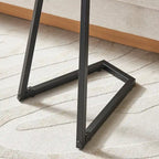 Table d'appoint en C pour canapé Addison, avec bord surélevé, marbre noir ou noyer brun