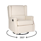 Fauteuil inclinable planeur manuel avec dossier haut et pivotant à 360°
