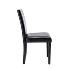 Chaises de salle à manger Porthos Home Nate avec revêtement en similicuir et pieds en bois d'hévéa, lot de 4