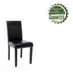 Chaises de salle à manger Porthos Home Nate avec revêtement en similicuir et pieds en bois d'hévéa, lot de 4