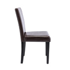 Chaises de salle à manger Porthos Home Nate avec revêtement en similicuir et pieds en bois d'hévéa, lot de 4
